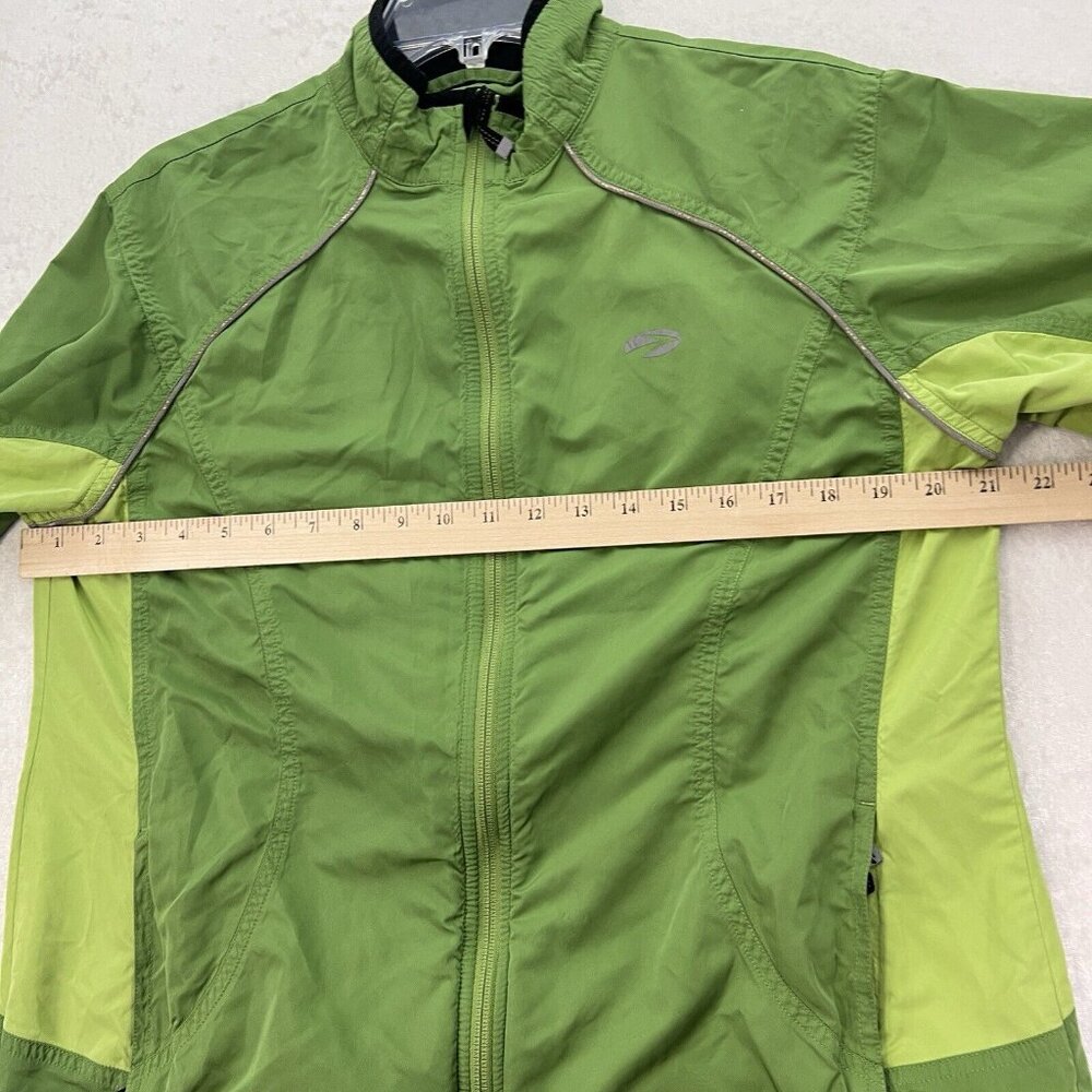 BROOKS Running Jacket Womens L Green Vented Windbreaker Full Zip Pockets - Picture 9 of 15